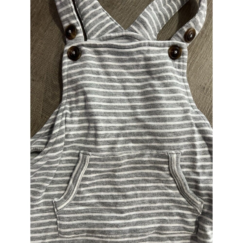 Little Sleepies white and grey overalls and black long sleeve bodysuit 12-18 - Picture 4 of 7